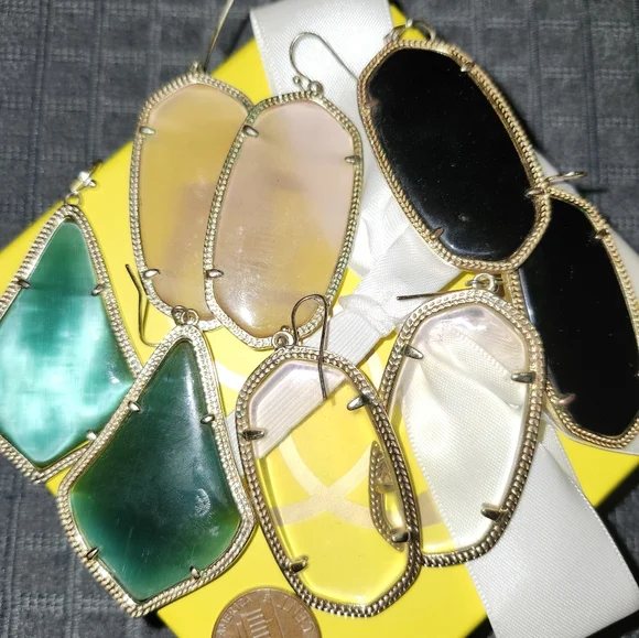 Vintage KENDRA SCOTT - Earring Haul Colorful Stone Drop Earrings - Picture 5 of 6